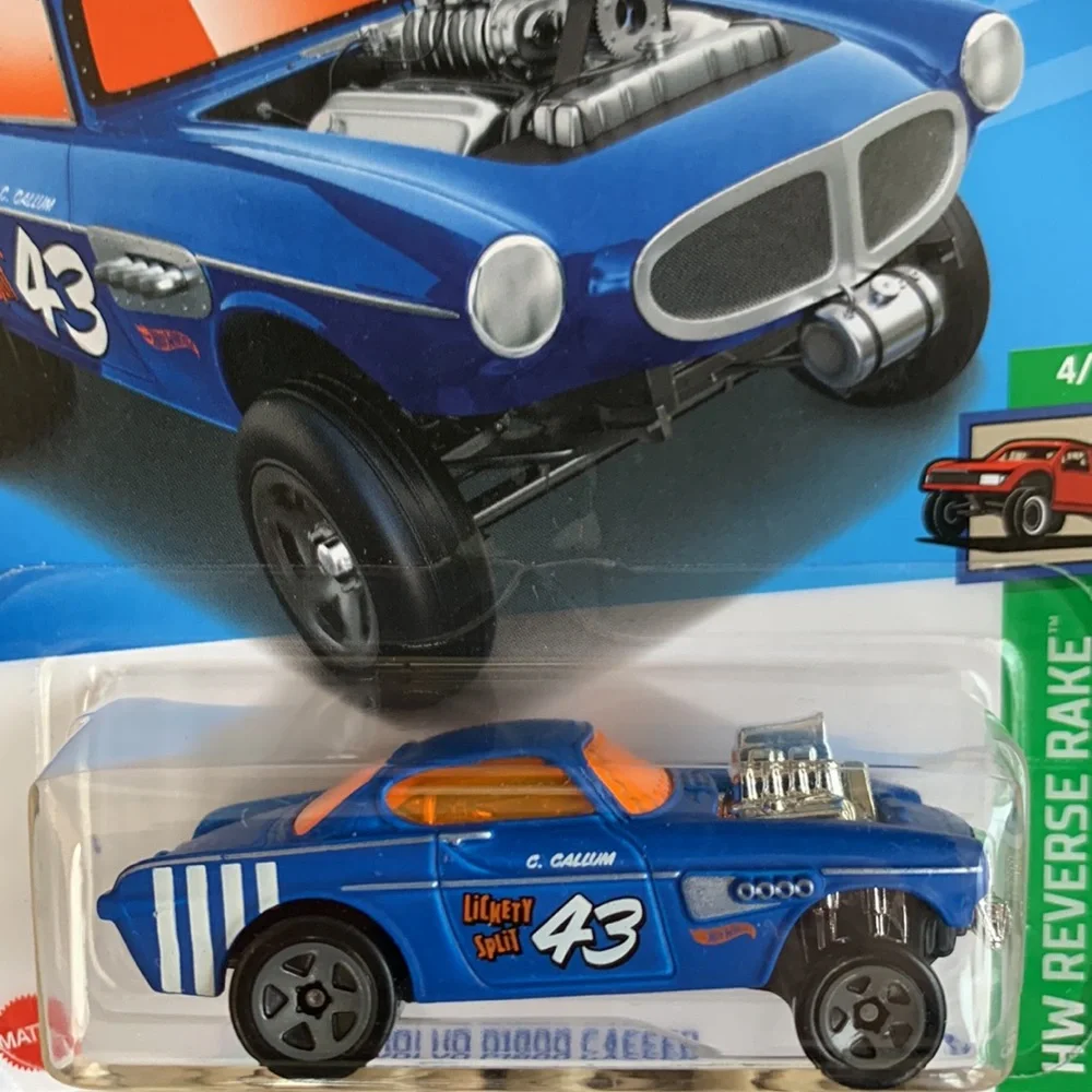 Hot Wheels Volvo P1800 Gasser Lickety Split Blue Race Car Hotwheels 2024 New